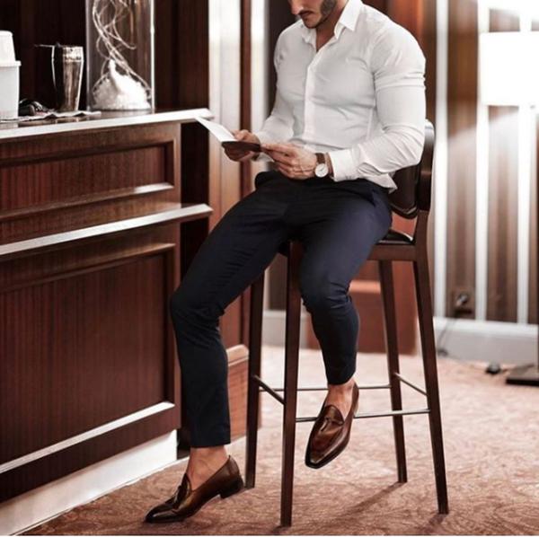 How The Best Dressed Men Wear Black Pants & Brown Shoes