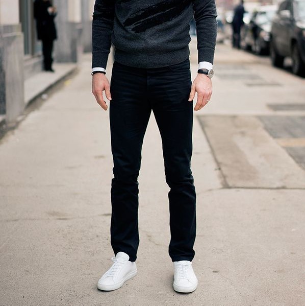 Merchandiser Waist plans How The Best Dressed Men Wear Black Pants & White Shoes | Soxy