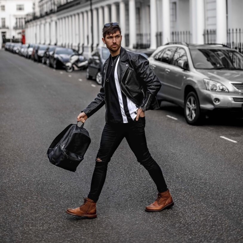 How to Wear a Black Jacket and Brown Shoes