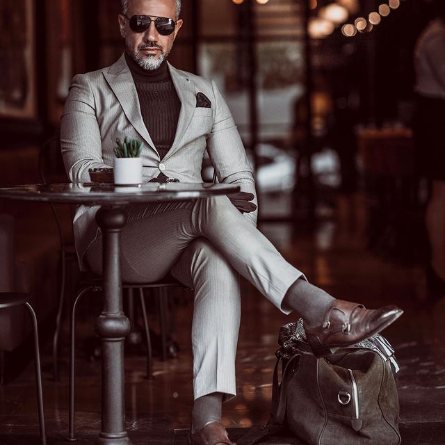 How The Best Dressed Men Wear Light Grey Suits & Brown Shoes